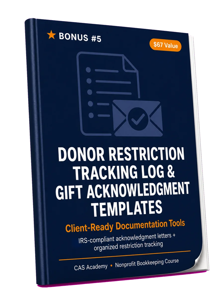 Donor Restriction Tracking Log & Gift Acknowledgment Templates resource mockup