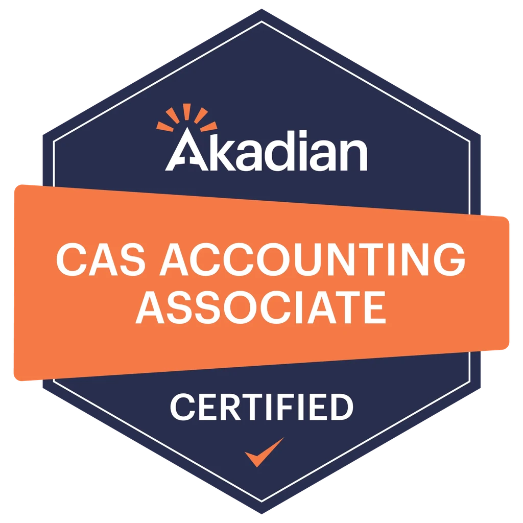 Akadian CAS Accounting Associate Certified badge