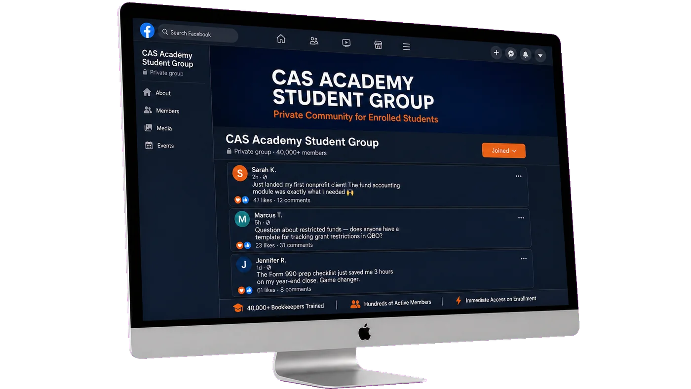 CAS Academy private student community mockup
