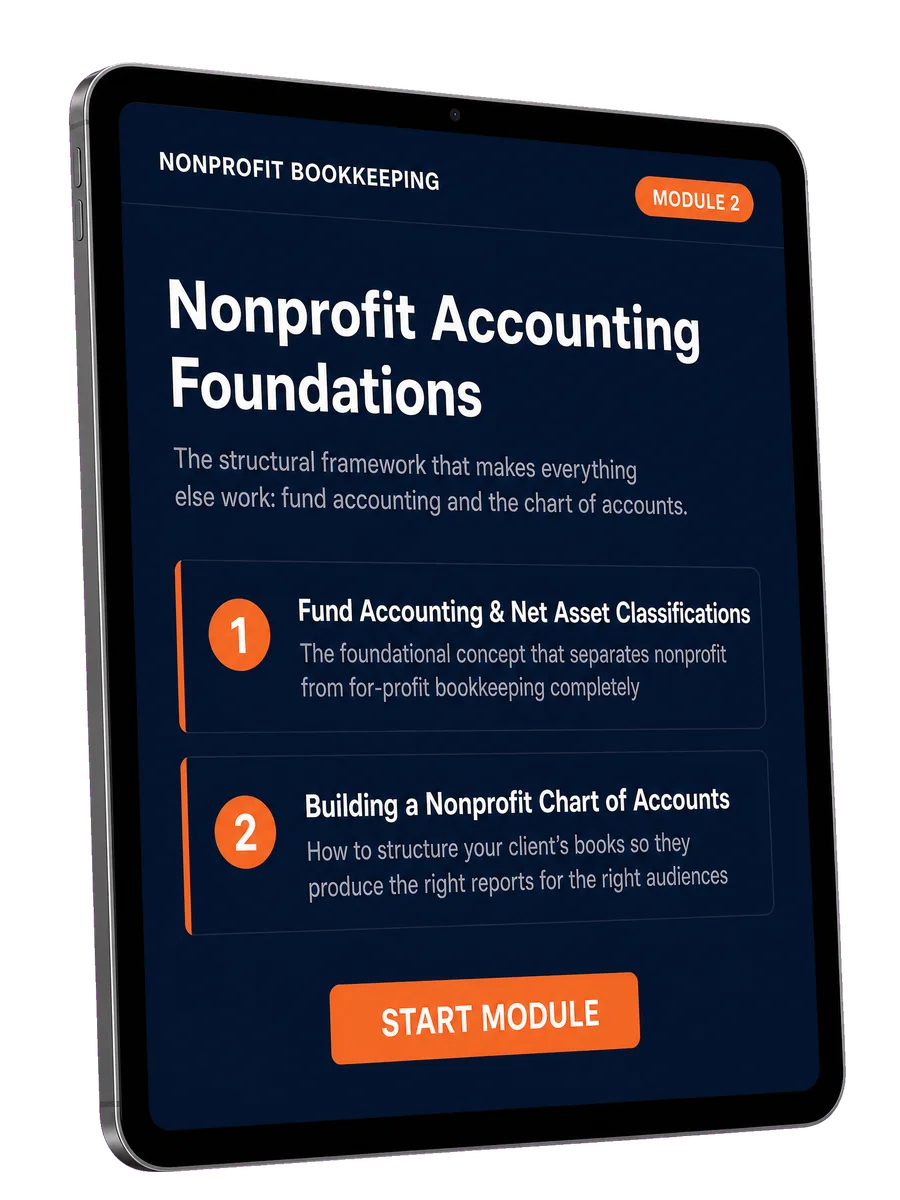 Module 2: Nonprofit Accounting Foundations course mockup