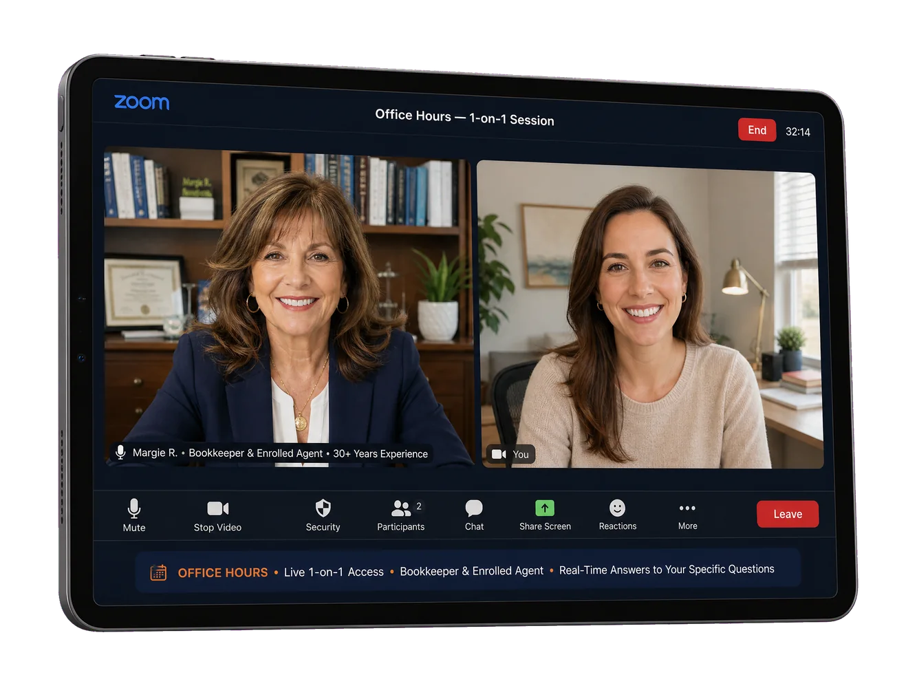 Akadian Office Hours group coaching mockup